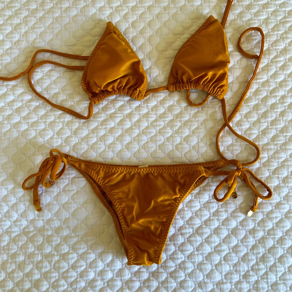 Gold Brazilian bikini